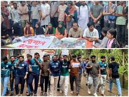 শের-ই-বাংলা মেডিকেল সংস্কারের দাবিতে বরিশালে ব্লকেড কর্মসূচি
