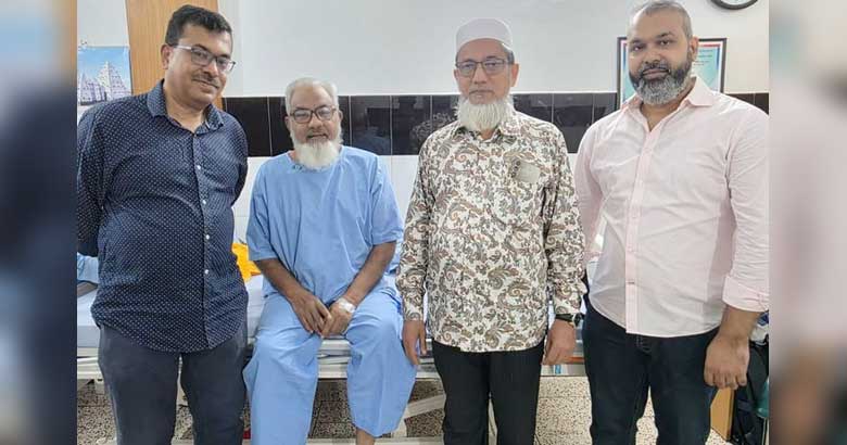 নাকে এন্ডোস্কোপিক সার্জারি শেষে বাসায় ফিরেছেন এনডিএফ সভাপতি