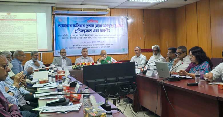তামাকের ক্ষতিকর প্রভাব থেকে জনস্বাস্থ্য সুরক্ষায় ড্যাব ও ডর্পের গোলটেবিল বৈঠক